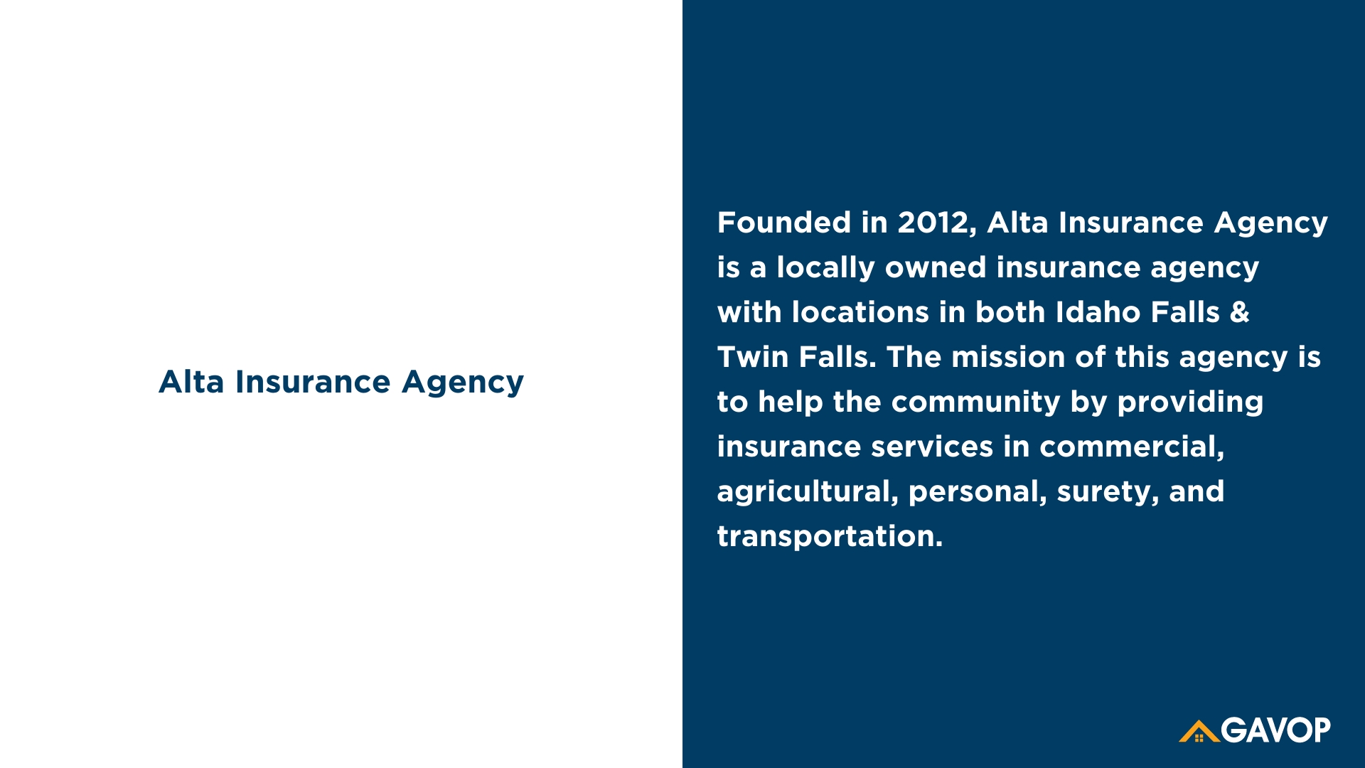 Alta Insurance Agency, LLC.